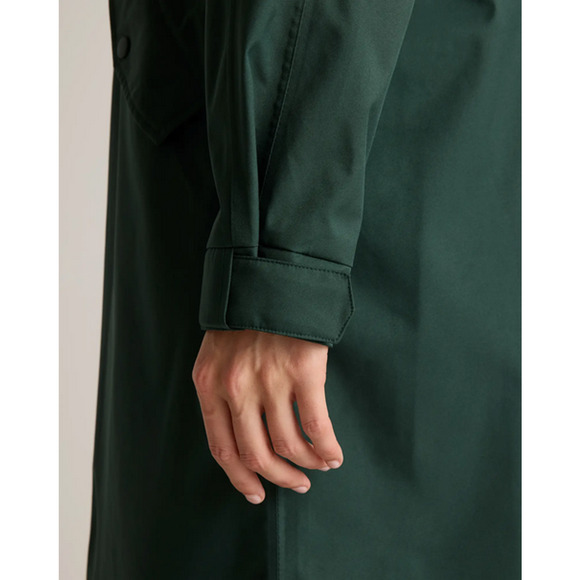 Quince Weatherproof Rain Trench Coat Dark Spruce Size XS NWT - Picture 7 of 9